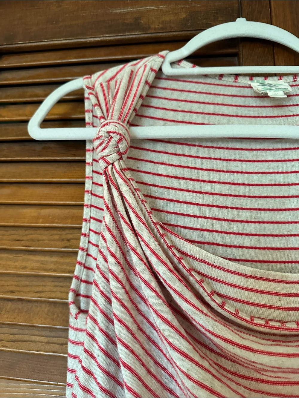 Anthropologie Weston Wear Land of Springs Cream and Red Striped Dress size large - Picture 6 of 13